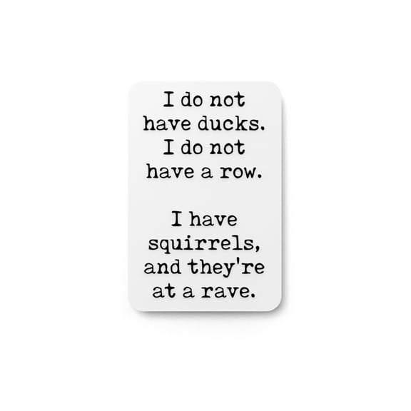 I Do Not Have Ducks I Do Not Have A Row | Funny sign For Home or Office