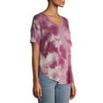 thumbnail image 4 of Time and Tru Women's Short Sleeve V-Neck Tunic T-Shirt, 4 of 6