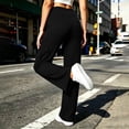 thumbnail image 6 of Hngshg Plus Size Cargo Pants for Women Athletic Pull on Solid Color Casual Wide Leg Pants Summer Going out Trousers with Pockets, 6 of 7