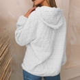 thumbnail image 6 of Quilted Hoodies for Women with Front Pockets Pullover Sweatshirts Ladies Casual Long Sleeve Solid Loose Thick Warm Hooded Tops, 6 of 6