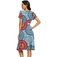 thumbnail image 6 of Women's Summer Casual Short Sleeve V-Neck Short Party Dress with Pockets, 6 of 7