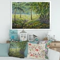 thumbnail image 3 of Designart 'Bushes and Pine Trees In The Forest I' Lake House Framed Art Print, 3 of 4