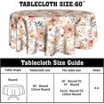 thumbnail image 2 of Fall Flowers Tablecloth Round 60 inch,Orange Autumn Floral Leaves Farmhouse Decorative Table Cloth Washable Wrinkle Resistant for Kitchen Dining Room Party Picnic Harvest Decor, 2 of 6