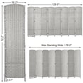 thumbnail image 4 of Room Divider 8-Panel Room Partition, Foldable Freestanding Room Dividers, 6 ft Office Partition Walls Wood Divider Folding Portable Privacy Screen,Light Grey, 4 of 9