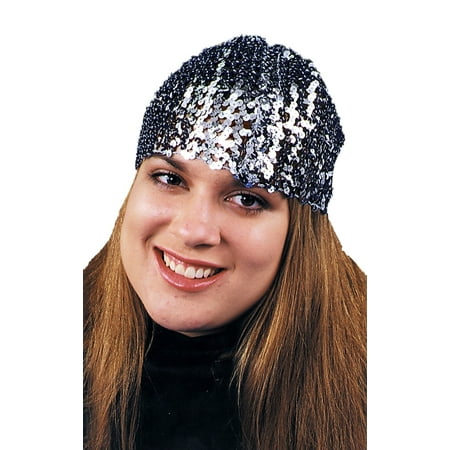 Gold Sequin Fedora - CLOCHE HAT SEQUIN BLACK