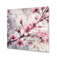 thumbnail image 2 of Designart "Blooming Cherry Blossom Pink I" Tree Cherry Blossom Metal Wall Art Prints, 2 of 5