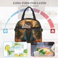 thumbnail image 4 of Naloa Sunflower Meditating Cat Print Lunch Bag for Women & Men Insulated Lunch Box or Cooler Lunch Tote Bags for Work, Travel, Outdoor, 4 of 5