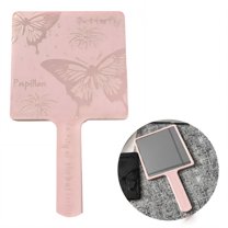 RAGUPEL Hand Mirrors with Handle,Mirror with Square Frame 6.3"*3.5"*0.4" Hand Held Mirrors with Handle,Butterfly Print Hand Mirrors with Handle,Style3