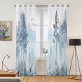 thumbnail image 2 of Ombre Forest Grey Kitchen Curtains 96 Inch Length, Mountain Watercolor Branches Grommet Top Bedroom Living Room Curtains, Light Filtering Cafe Curtain Drapes 2 Panels Set 104''x96'', 2 of 9