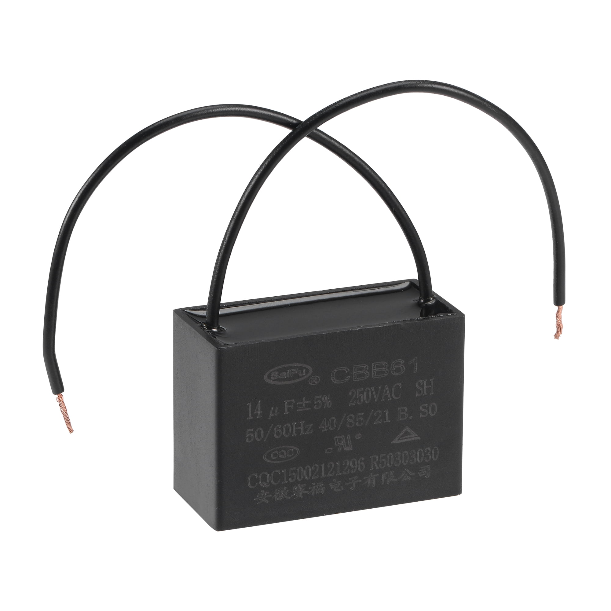 uxcell CBB61 Run Capacitor 450V AC 7uF 2 Cable Metallized Polypropylene Film Capacitors for Ceiling Fan 