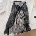 thumbnail image 4 of vlrwzc Women's Floral Lace High Waisted A Line Ruffle Skirt Casual Loose Maxi Skirts Mesh Tie Up Maxi Skirt Summer Y2K Sexy Beach Cover-up, 4 of 7