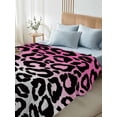thumbnail image 5 of Pink Gray Ombre Leopard Flat Sheets Only Twin XL Size, Soft Breathable Bed Top Sheets for Mattress, Modern Abstract Art Aesthetics Luxury Bedding Flat Sheets for Home Hotel Bedroom Bed Protection, 5 of 9