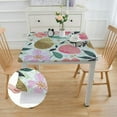 thumbnail image 2 of HAOXIT Fabric Tablecloth, Happy Easter Bunny Rabbit, Easy Care Stain Resistant Spring Fabric Tablecloth 40*40, 2 of 8