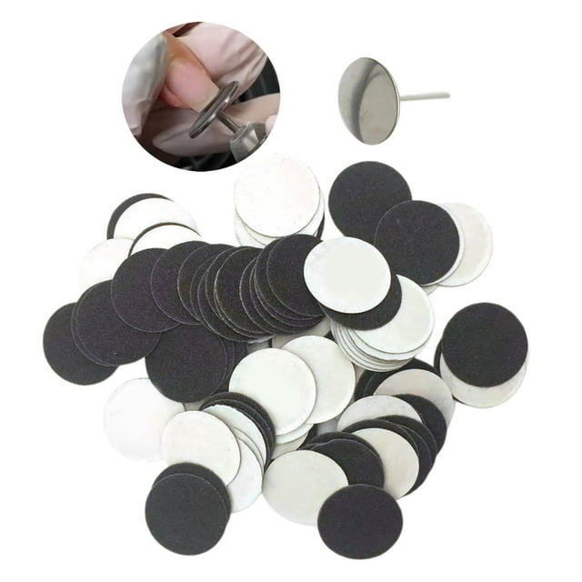 Juego de de uñas de almohadillas de papel de lija, almohadillas de papel de lija reemplazables para removedora de eléctricos de 35mm 80Grit 100 piezas Baoblaze Papel de lija reemplazable