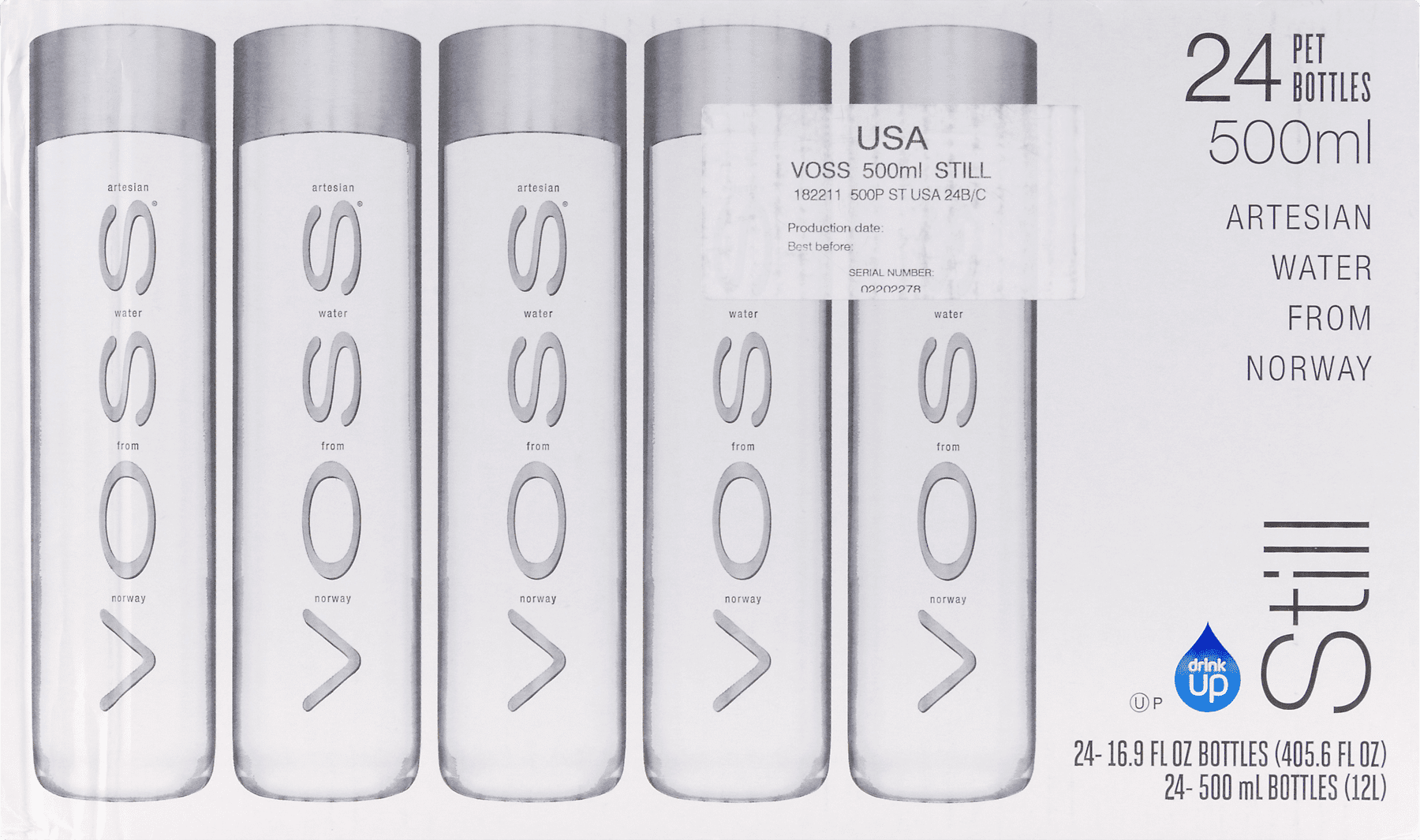 VOSS Still Spring Water - 24 Pack Case of Bottled Drinking Water - Pure, Clean Taste, Natural Hydration - (16.91 Fl Oz)