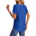 thumbnail image 6 of Tdoqot Womens T Shirts 2025 New Trendy- V-Neck Casual Loose Fit Short Sleeve Summer Tops Tees Blue Size XL, 6 of 8