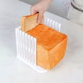thumbnail image 3 of Rebanadora de tostadas ajustable/guía de corte para pan casero, rebanadora de pan de plástico para rebanar pan plegable, 3 of 5