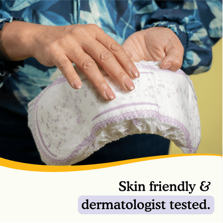 Because Premium Pads for Women - Discreet, Individually Wrapped Incontinence Liners - Maximum Absorbency, 20 Pads