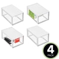 thumbnail image 2 of Papelera organizadora de almacenamiento mDesign Lumiere con cajón extraíble, paquete de 4, 2 of 7