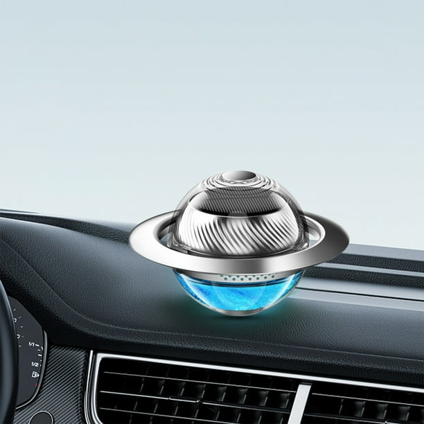 Ambientador solar para coche con aceite esencial | Difusor y desodorante giratorio de 200 RPM | Decoración para el hogar y la oficina | Rosa, negro y plateado