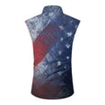 thumbnail image 5 of Domuza Men's 250 Anniversary Usa Shirts American Flag Pattern Casual Sleeveless Lapel Button Tshirts Summer Trendy Comfort Hawaiian Tops Red M, 5 of 5