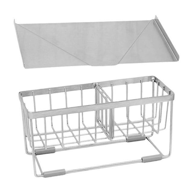 Soporte para esponja, tendedero, recipiente para trapos, acero inoxidable, cepillo para esponja, jabonera para esponjas, dispensador de jabón para enc