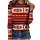 thumbnail image 2 of ICHUANYI Liquidación Mujer Casual Manga Larga Impresión Cuello Redondo Suelta Camiseta Blusa Tops ICHUANYI WER202308253706, 2 of 5