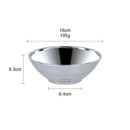 

Ramen Bowl Stainless Steel Double Layer Insulation for Kitchen Tableware