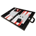 thumbnail image 4 of Silverman & Co. 19-inch Premium Backgammon Set - Large - Black/Scarlet Red, 4 of 10