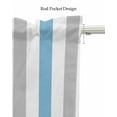 thumbnail image 5 of Blue Grey Striped Kitchen Valances for Windows Farmhouse Linen Window Valance Curtain for Living Room Window Treatment Geometric Vertical Stripes Minimalist Valance Rod Pocket Topper, 42 x 18 Inch, 5 of 6