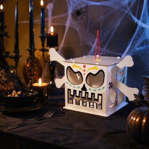 Halloween Paper Ghost Lanterns DIY Kit – Foldable Spooky Hanging Decor E