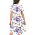 thumbnail image 5 of LOVZFMLL Robe Sans Manches à Rayures avec Nœud pour Filles de 3 à 8 Ans, 5 of 5