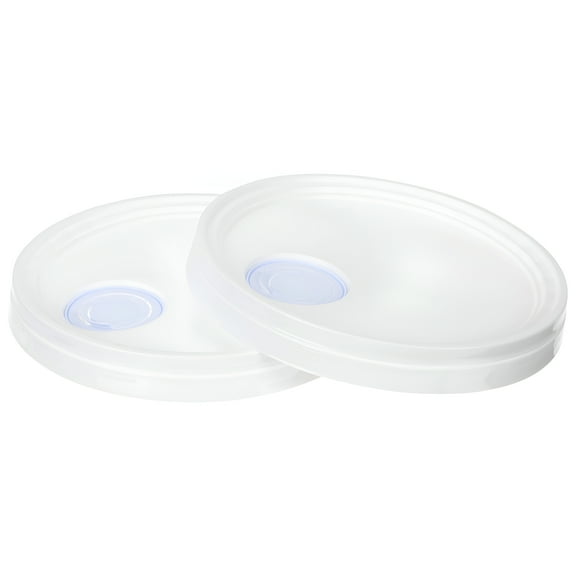 ACDANC 2 Pcs Paint Bucket with Mouth Cover Pet Food Storage Bucket Lid Clear 5 Gallon Bucket Bucket with Lid Pail Lid