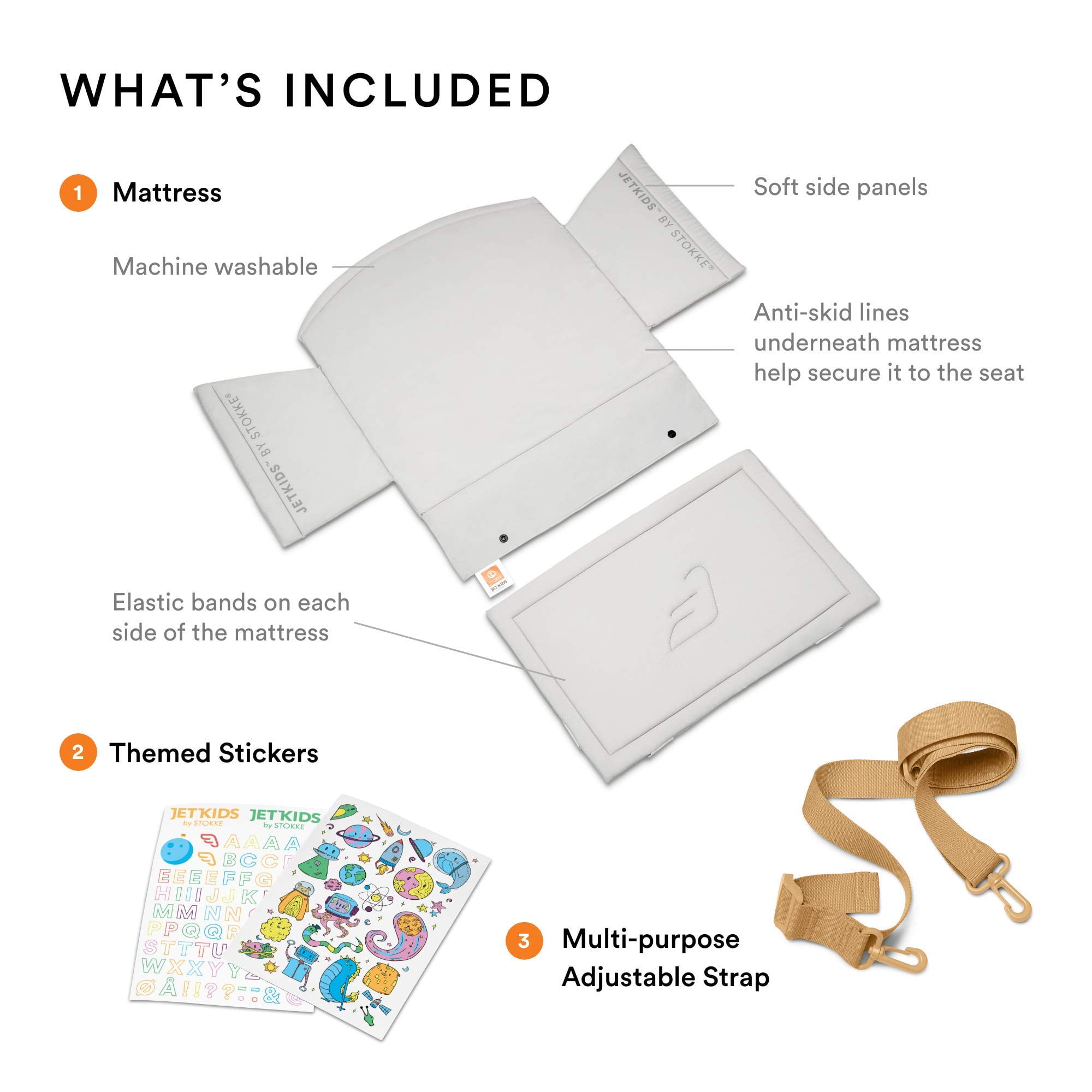 JetKids BedBox, Lunar Eclipse - Kid's Ride-On Suitcase & in-Flight Bed - Help Your Child Relax & Sleep on The Plane - Approved by Many Airlines - Best for Ages 3-7