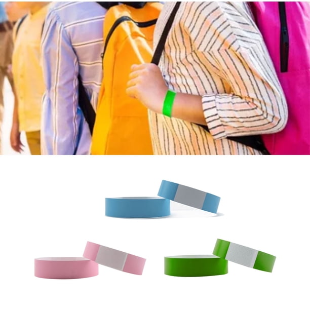 Pulseras desechables BuyWeek 300 unidades de pulseras de papel sintético para eventos Elegantes y modernas