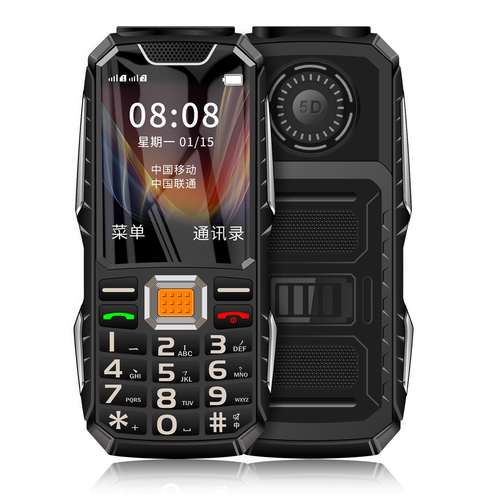 Colorful Long Standby Senior Citizen Phone, Large Button Big Screen, 13800Mah Battery, Fm Radio Flashlight, Sos Emergency Call, Dual Sim, Unlocked For Easy Use, Hearing Aid Compatible