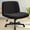 Teddy Fabric-Black, variant on Celtoss Criss Cross Legged Home Office Chair, Fabric Armless Swivel Task Computer Chair with Wheels, Wide Seat, Vanity Chair, Comfy Chair, Beige