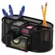Coupe Crayon en Maille Organizer&44; Quatre Compartiments&44; Acier&44; 9 1/3 x 4 1/2 x 4&44; Noir – image 1 sur 1
