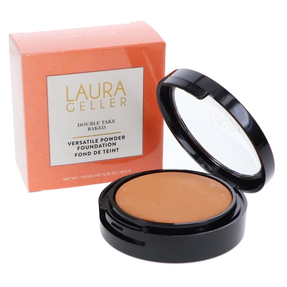 Laura Geller Double Take Baked Versatile Powder Foundation Golden Medium 0.35 oz