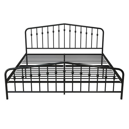 Novogratz Bushwick Metal Bed King Black Walmart Com Walmart Com