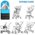 thumbnail image 6 of Casewin Universal Baby Stroller Footmuff Waterproof & Windproof Pram Footmuff Sleeping Bag Buggy Footmuff Warm Crystal Velvet Lined Footmuff for Most Pushchairs Strollers (Blue), 6 of 6