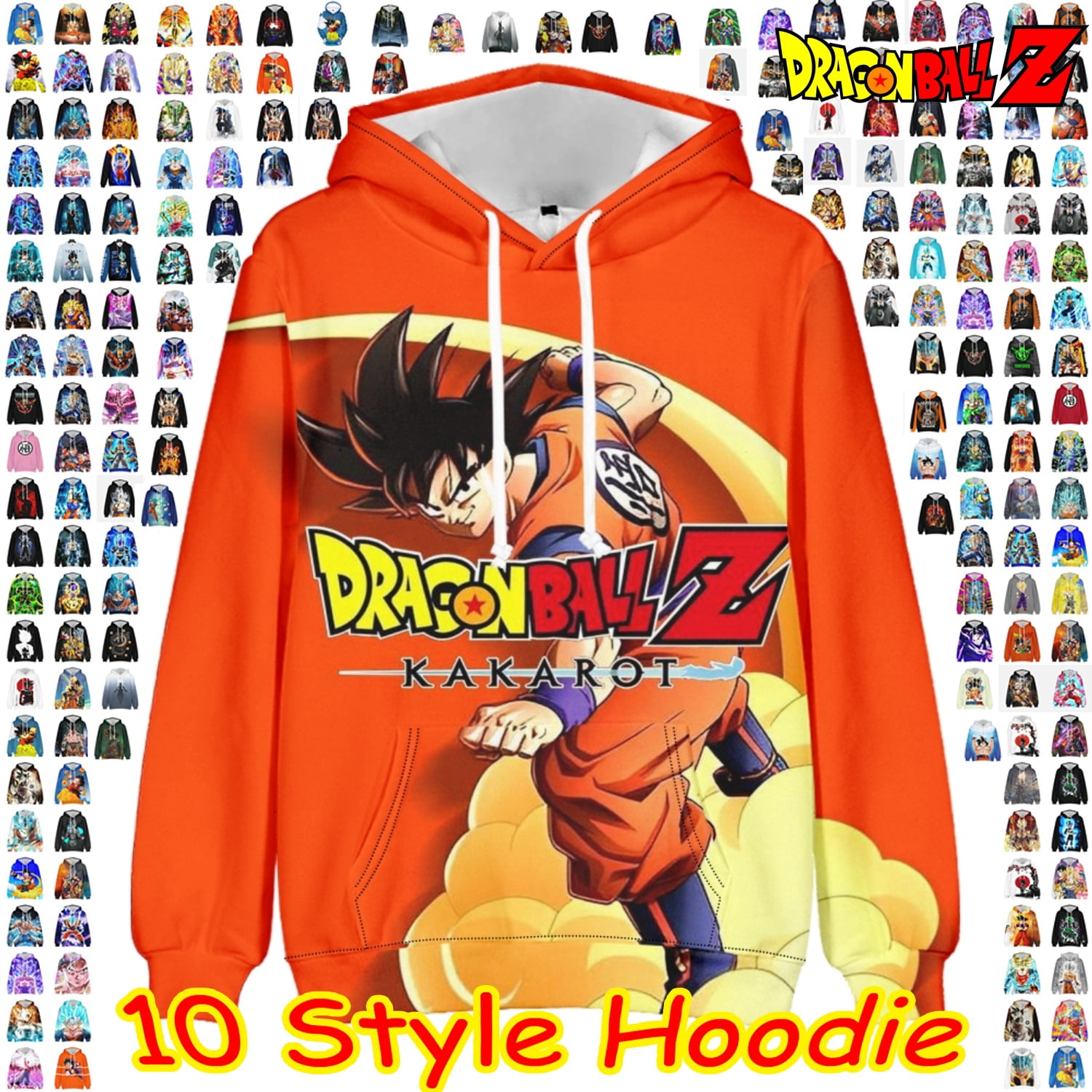 Dragon Ball Son Goku Pure Casual Printed Hoodies Sweaters Clothes,Size 100  - Walmart.com