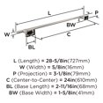 thumbnail image 5 of Amerock Bronx Brushed Nickel 24 inch (610mm) Towel Bar, 5 of 7