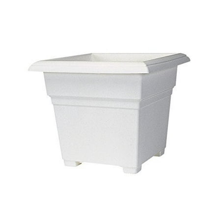 Square Platter - Countryside Square Tub Planter, White, 14 Inch