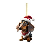 AuroraX Car Decorations Personalized Christmas Ornaments , Dog Hanging Mini Ornaments , Christmas Wall Hanging Car Decor