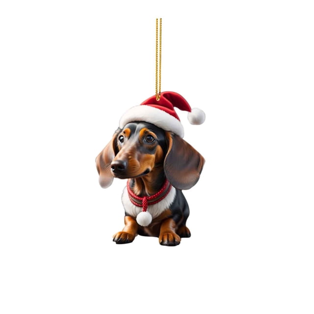 Christmas Tree Cross Border New Product Christmas Dog Car Hanger Christmas Decoration Acrylic Car Hanger Home Hanger Christmas Decorations Clearance on Clearance