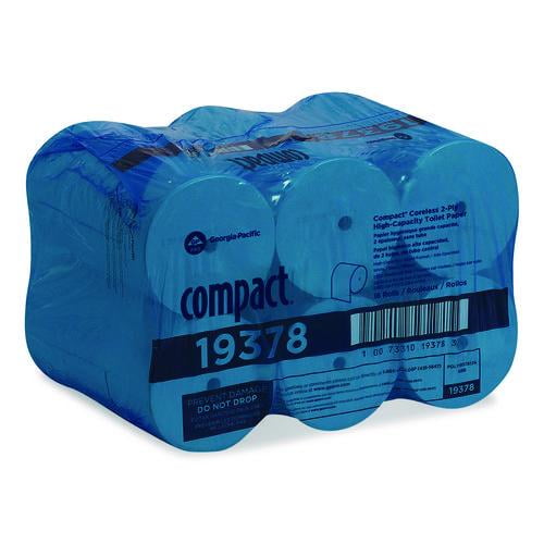 Coreless Bath Tissue, Septic Safe, 2-ply, White, 1500 Sheets/roll, 18 Rolls/carton