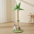 thumbnail image 4 of EDX Rascador para Gatos de 33", Rascador para Gatos, Rascador Alto con Bola Colgante, Rascador para Gatos de Palmera para Gatos de Interior, Verde, 4 of 7