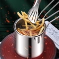 thumbnail image 6 of Mini Deep Fryer with Basket - 304 Stainless Steel, Oil-splatter Guard, Compact Countertop Design, Multi-functional Cookware for Chicken and Fries, topliu, 6 of 9