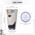 thumbnail image 4 of Bingfone Starry White Horse for 20 Oz Stainless Steel Travel Mug Double Wall Water Coffee Cup for Home,Office, Outdoor Works Great for Ice Drinks and Hot Beverage-Without Straw, 4 of 8